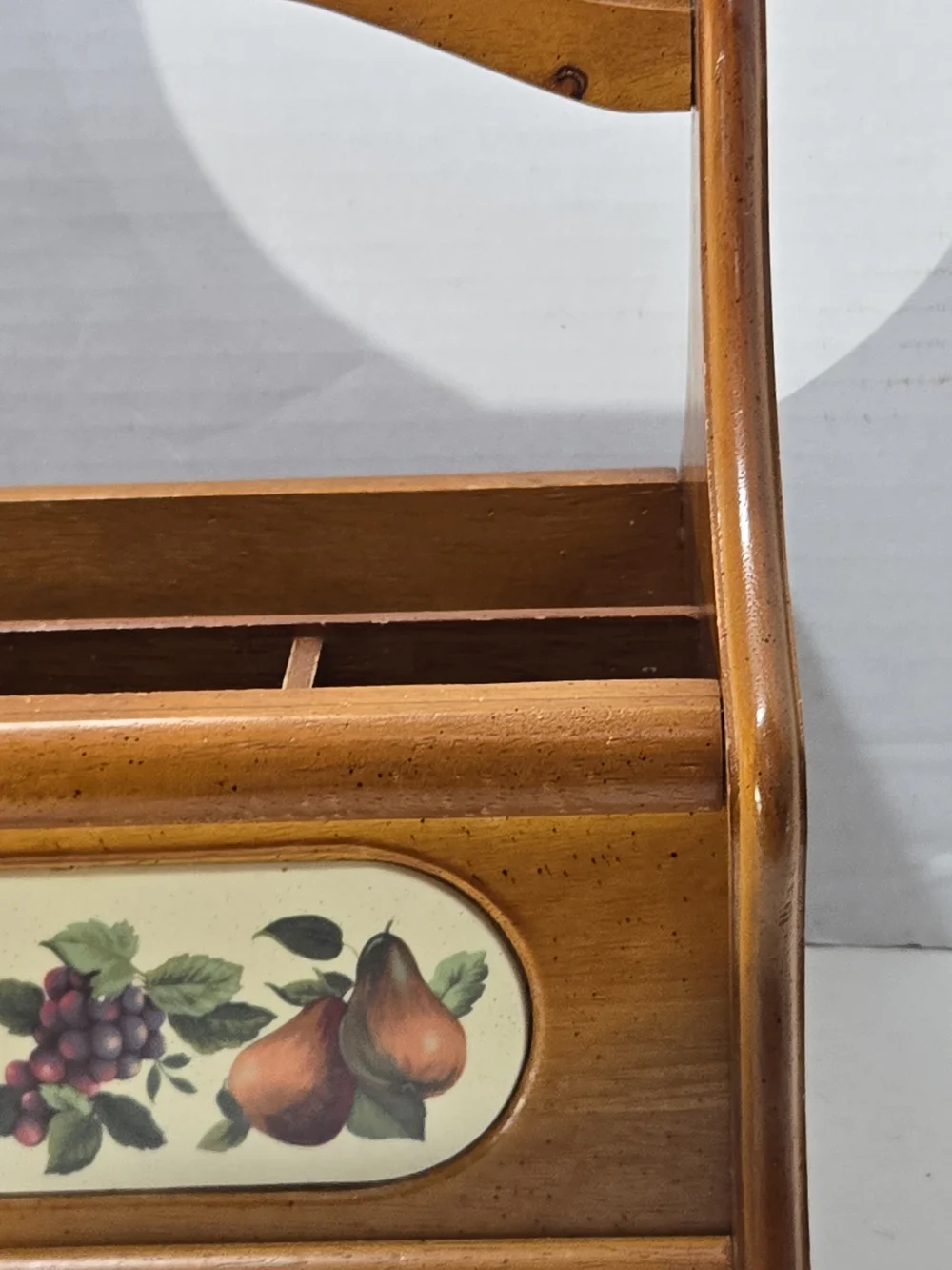 Wooden Fruit-Panel Coffee Caddy Organizer - Brown